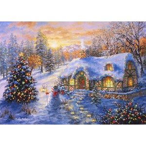 Bluebird Puzzle (70065) - Nicky Boehme: "Christmas Cottage" - 2000 Teile Puzzle