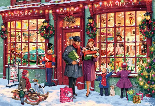 Gibsons (G6252) - "Weihnachtlicher Spielzeugladen" - 1000 Teile Puzzle
