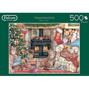 Falcon (11239) - "Christmas Cats" - 500 Teile Puzzle