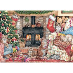 Falcon (11239) - "Christmas Cats" - 500 Teile Puzzle