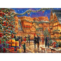 Grafika (02903) - Chuck Pinson: "Christmas at the Town Square" - 2000 Teile Puzzle