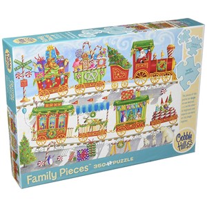 Cobble Hill (54608) - "Weihnachtszug nimmt Fahrt auf" - 350 Teile Puzzle