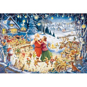 Ravensburger (19893) - "Santa's Christmas Party" - 1000 Teile Puzzle
