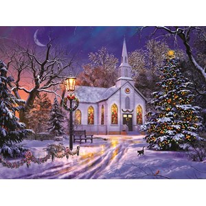 SunsOut (50041) - Dominic Davison: "The Old Christmas Church" - 1000 Teile Puzzle