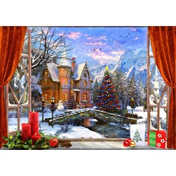 Bluebird Puzzle (70190) - Dominic Davison: "Christmas Mountain View" - 1500 Teile Puzzle