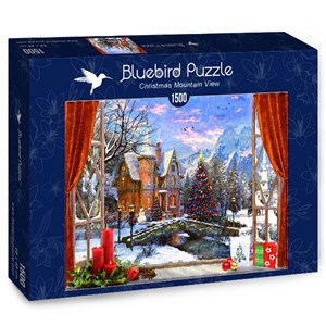 Bluebird Puzzle (70190) - Dominic Davison: "Christmas Mountain View" - 1500 Teile Puzzle