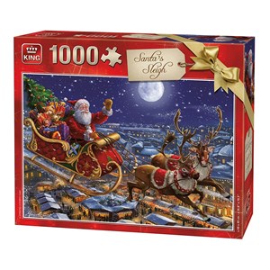 King International (05768) - "Christmas Santa Sleigh" - 1000 Teile Puzzle