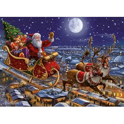 King International (05768) - "Christmas Santa Sleigh" - 1000 Teile Puzzle