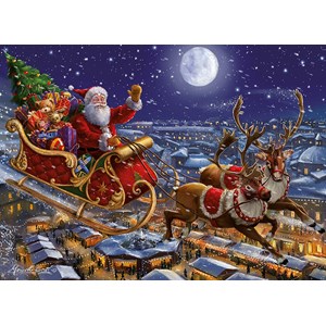 King International (05768) - "Christmas Santa Sleigh" - 1000 Teile Puzzle