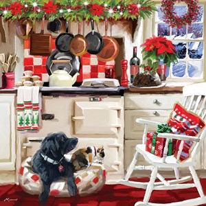 Otter House Puzzle (74138) - Richard Macneil: "Weihnachtsduft in der Küche" - 1000 Teile Puzzle