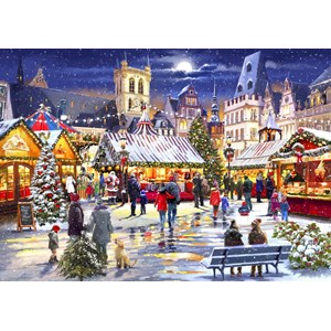 Bluebird Puzzle (70070) - Richard Macneil: "Xmas Market" - 1000 Teile Puzzle