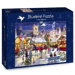 Bluebird Puzzle (70070) - Richard Macneil: "Xmas Market" - 1000 Teile Puzzle