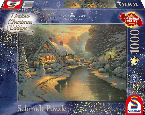 Schmidt Spiele (59492) - Thomas Kinkade: "Am Weihnachtsabend" - 1000 Teile Puzzle