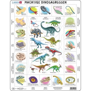 Larsen (HL9-NL) - "Fascinating Dinosaurs - NL" - 35 Teile Puzzle