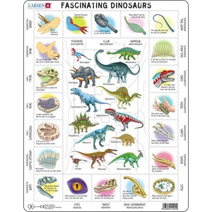 Larsen (HL9-GB) - "Fascinating Dinosaurs" - 35 Teile Puzzle