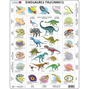 Larsen (HL9-FR) - "Fascinating Dinosaurs - FR" - 35 Teile Puzzle