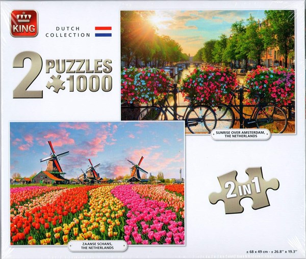 King International (05810) - "Sunrise Over Amsterdam & Zaanse Schans" - 1000 Teile Puzzle