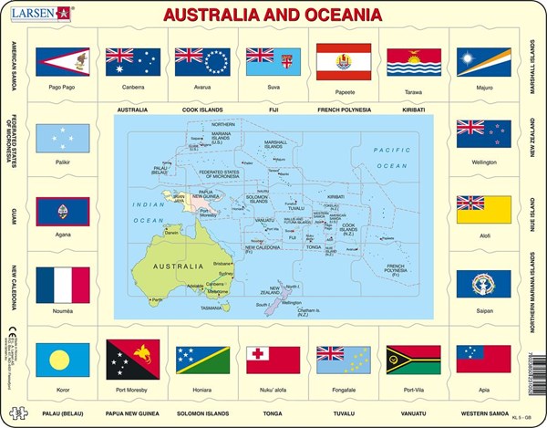 Larsen (KL5-GB) - "Australia and Oceania" - 35 Teile Puzzle