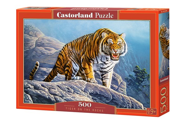 Castorland (B-53346) - "Fauchende Raubkatze" - 500 Teile Puzzle