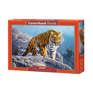 Castorland (B-53346) - "Fauchende Raubkatze" - 500 Teile Puzzle