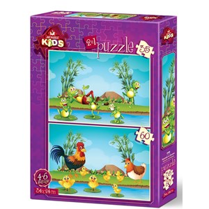 Art Puzzle (4496) - "Animals and Babies" - 35 60 Teile Puzzle