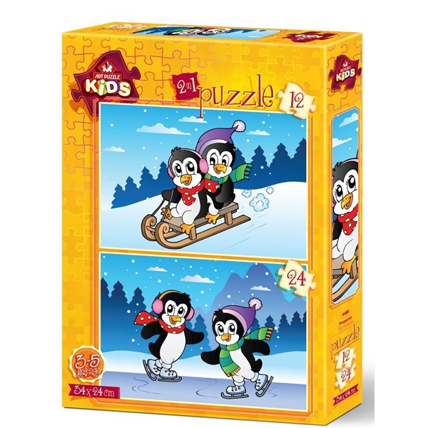 Art Puzzle (4489) - "The Penguins" - 12 24 Teile Puzzle
