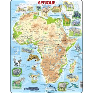 Larsen (A22-FR) - "Africa (auf Französisch)" - 63 Teile Puzzle