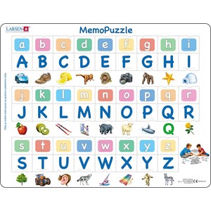 Larsen (GP426-CZ) - "The Alphabet with 26 Upper and Lower Case Letters" - 52 Teile Puzzle