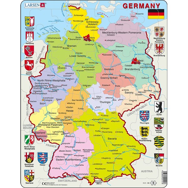 Larsen (K21-GB) - "Germany - GB" - 48 Teile Puzzle