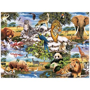King International (05327) - "Animal World" - 12 24 36 50 Teile Puzzle