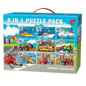 King International (05521) - "Funny Vehicles" - 12 16 24 50 Teile Puzzle