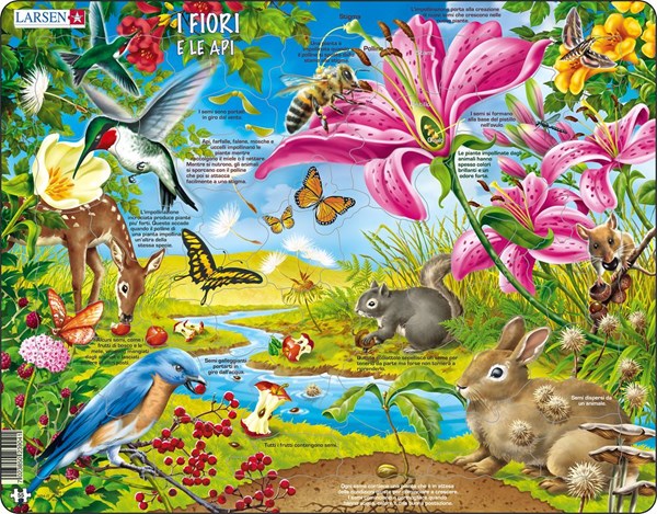 Larsen (NB4-IT) - "The flowers and the Bees - IT" - 55 Teile Puzzle