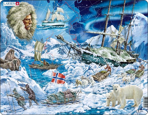 Larsen (NB7) - "Auf dem Weg zum Nordpol" - 65 Teile Puzzle