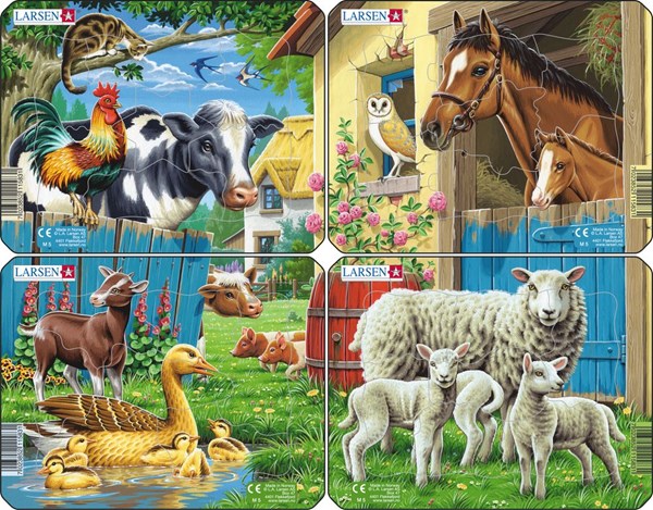 Larsen (M5) - "Farm Animals" - 7 Teile Puzzle