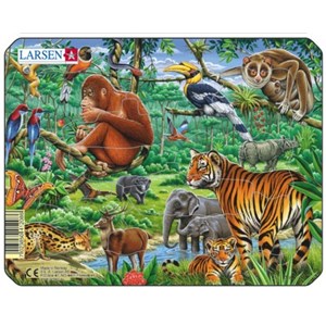 Larsen (Z8-4) - "Exotic animals" - 11 Teile Puzzle