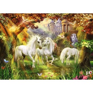 Ravensburger (15992) - "Einhörner im Herbst" - 1000 Teile Puzzle