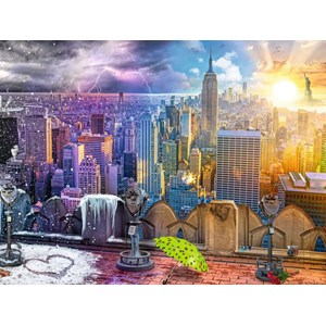 Ravensburger (16008) - "Die Jahreszeiten in New York" - 1500 Teile Puzzle
