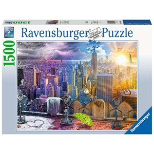 Ravensburger (16008) - "Die Jahreszeiten in New York" - 1500 Teile Puzzle