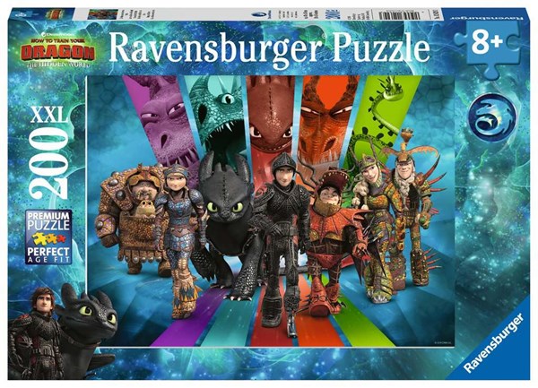 Ravensburger (12629) - "Drachenreiter von Berk" - 200 Teile Puzzle
