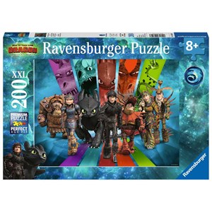 Ravensburger (12629) - "Drachenreiter von Berk" - 200 Teile Puzzle