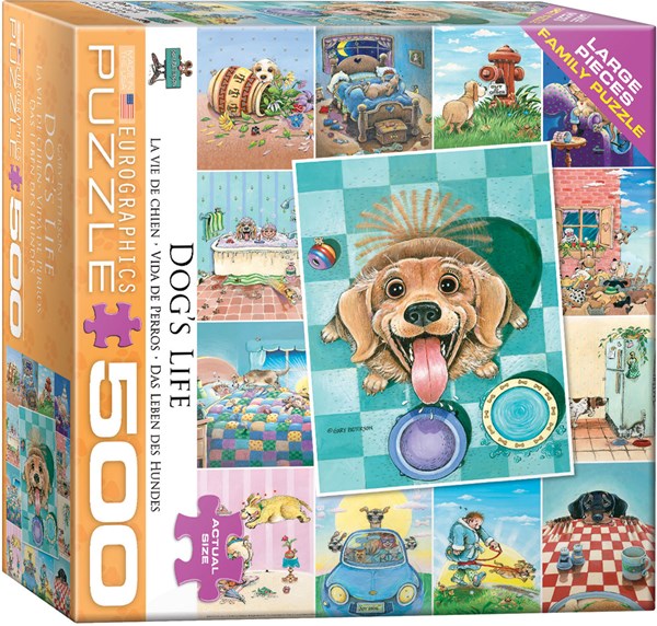 Eurographics (8500-5365) - Gary Patterson: "Süße Hunde Collage" - 500 Teile Puzzle