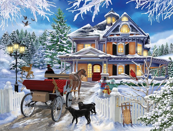 SunsOut (31433) - "Winter Visit" - 300 Teile Puzzle