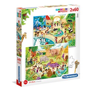 Clementoni (21603) - "Zoo" - 60 Teile Puzzle
