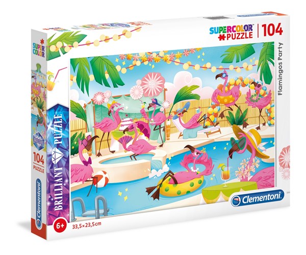 Clementoni (20151) - "Flamingos party" - 104 Teile Puzzle