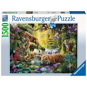 Ravensburger (16005) - "Idylle am Wasserloch" - 1500 Teile Puzzle