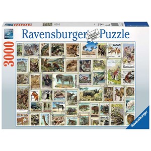 Ravensburger (17079) - "Tierbriefmarken" - 3000 Teile Puzzle