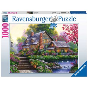 Ravensburger (15184) - "Romantisches Cottage" - 1000 Teile Puzzle