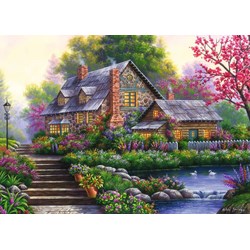Ravensburger (15184) - "Romantisches Cottage" - 1000 Teile Puzzle
