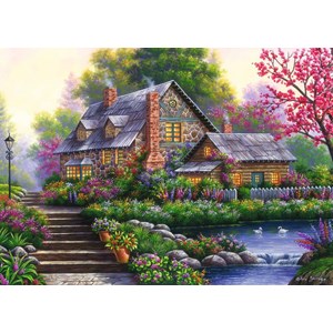 Ravensburger (15184) - "Romantisches Cottage" - 1000 Teile Puzzle