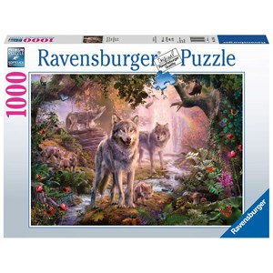 Ravensburger (15185) - "Wolfsfamilie im Sommer" - 1000 Teile Puzzle